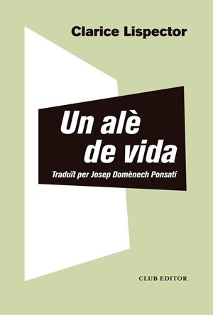 Un alè de vida | 9788473293044 | Lispector, Clarice